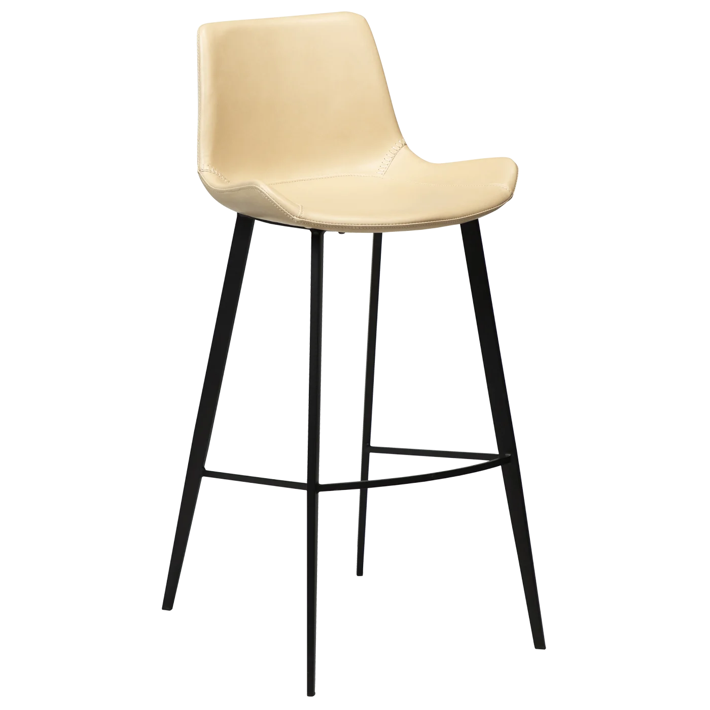 Hype Bar Stool Vintage Ivory Art Leather With Black Metal Legs 200390615 01 Main