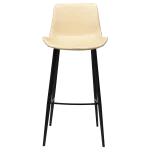 Hype Bar Stool Vintage Ivory Art Leather With Black Metal Legs 200390615 02 Front
