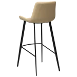 Hype Bar Stool Vintage Ivory Art Leather With Black Metal Legs 200390615 05 Back Angle