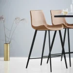 Hype Counter Stool Vintage Light Brown Art Leather With Black Metal Legs 200490706 16 lifestyle image
