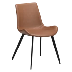 HYPE CHAIR Cognac Faux Leather W. Black Metal Legs 100690634 01 Main