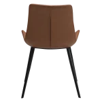 HYPE CHAIR Cognac Faux Leather W. Black Metal Legs 100690634 04 Back