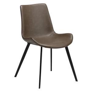 HYPE CHAIR Major Brown Faux Leather W. Black Metal Legs 100690635 01 Main