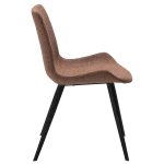 Hype Chair Pebble Red Boucle Fabric With Black Metal Legs 100690704 03 Profile