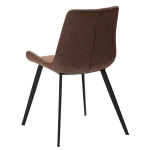 Hype Chair Pebble Red Boucle Fabric With Black Metal Legs 100690704 05 Back Angle
