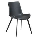 HYPE CHAIR Raven Black Faux Leather W. Black Metal Legs 100690633 01 Main