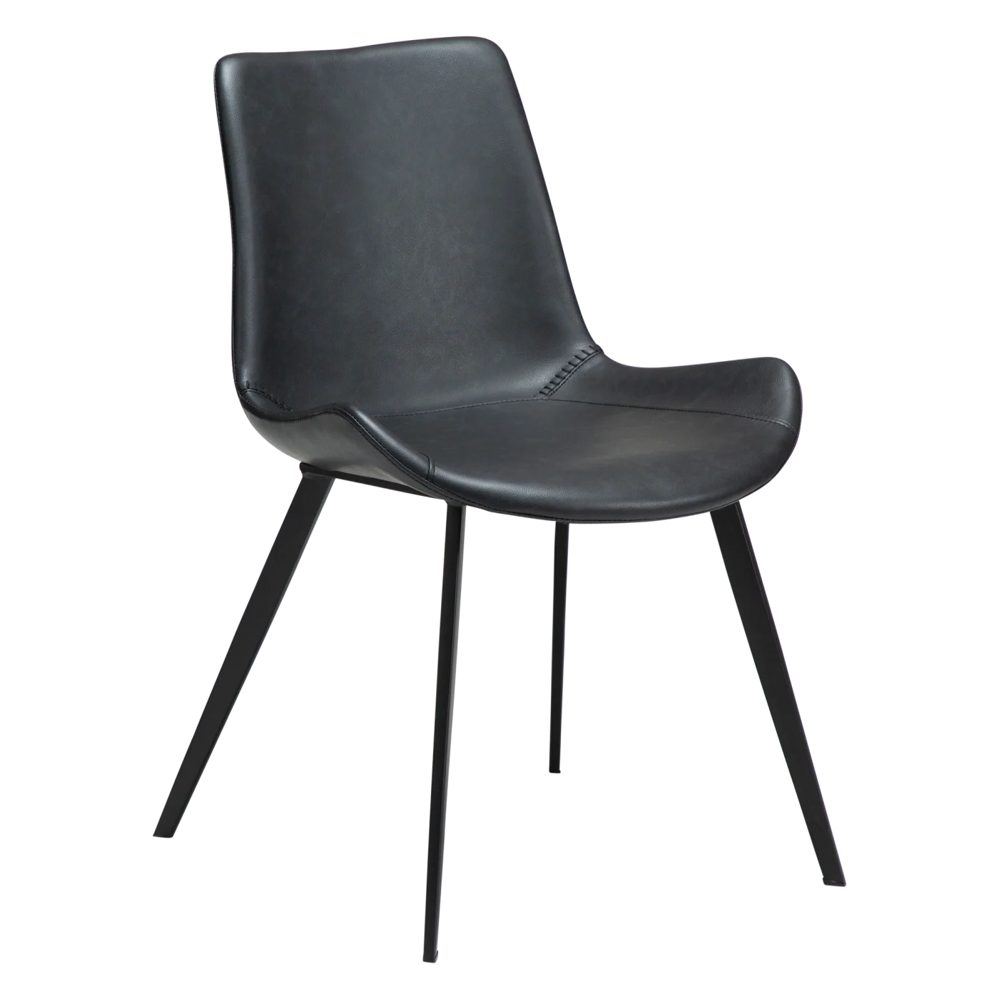 HYPE CHAIR Raven Black Faux Leather W. Black Metal Legs 100690633 01 Main