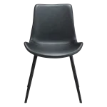 HYPE CHAIR Raven Black Faux Leather W. Black Metal Legs 100690633 02 Front