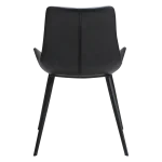 HYPE CHAIR Raven Black Faux Leather W. Black Metal Legs 100690633 04 Back