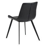 HYPE CHAIR Raven Black Faux Leather W. Black Metal Legs 100690633 05 Back Angle