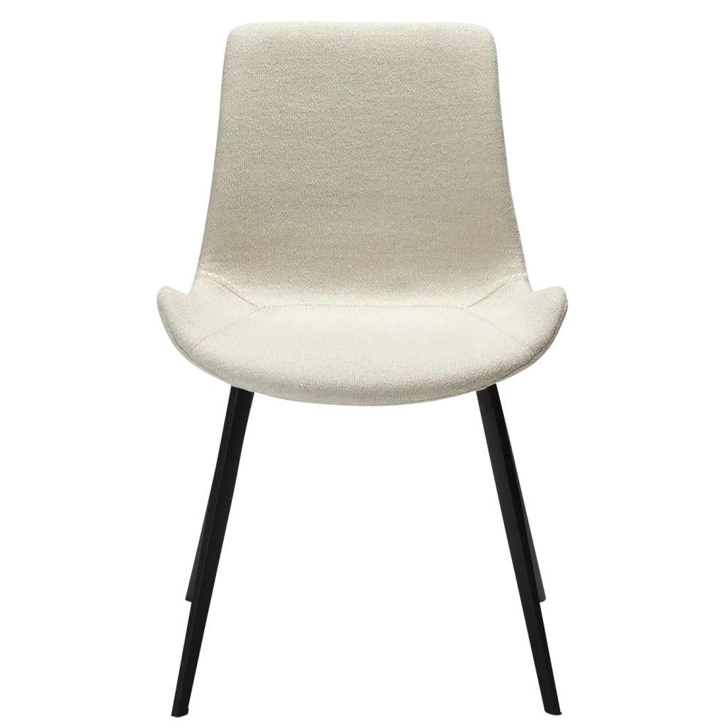 Hype Chair Simply Beige Boucle Fabric With Black Metal Legs 100690705 02 Front