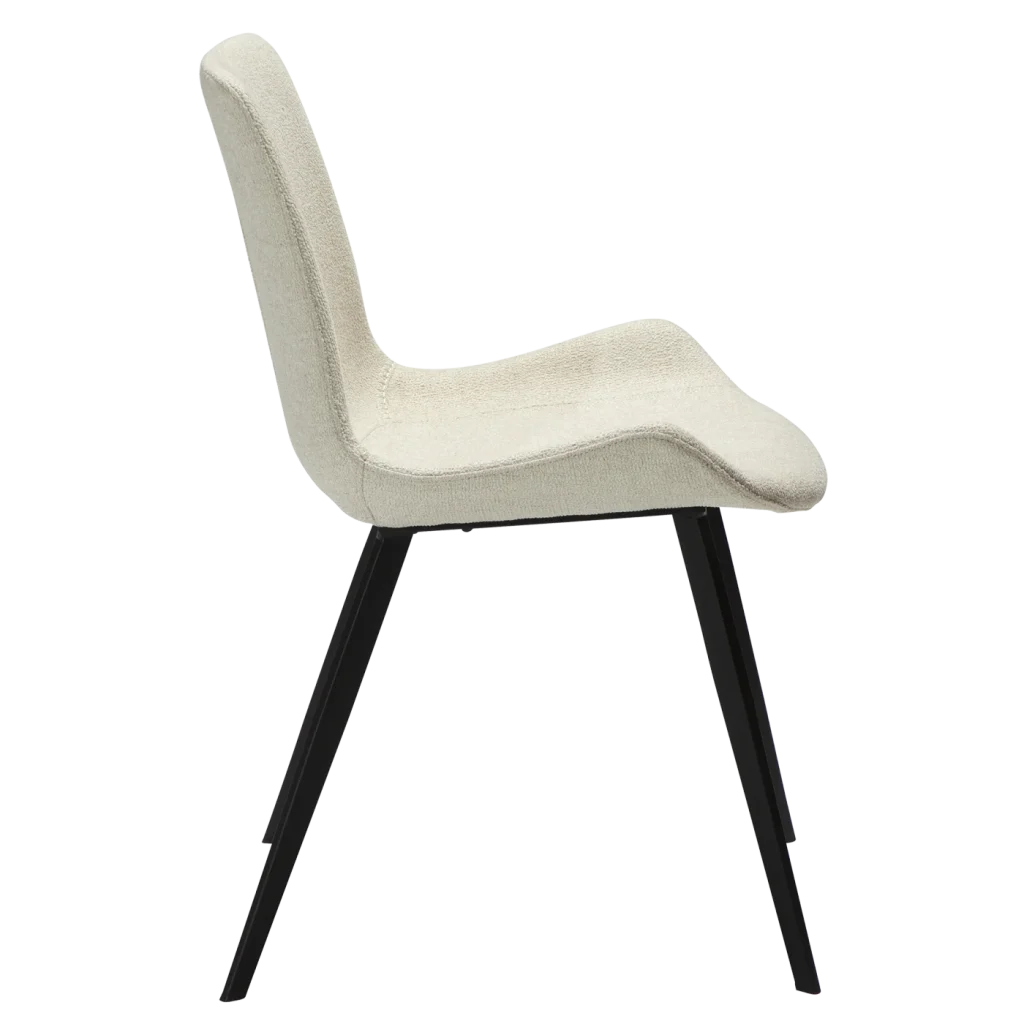 Hype Chair Simply Beige Boucle Fabric With Black Metal Legs 100690705 03 Profile