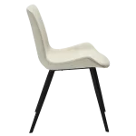 Hype Chair Simply Beige Boucle Fabric With Black Metal Legs 100690705 03 Profile