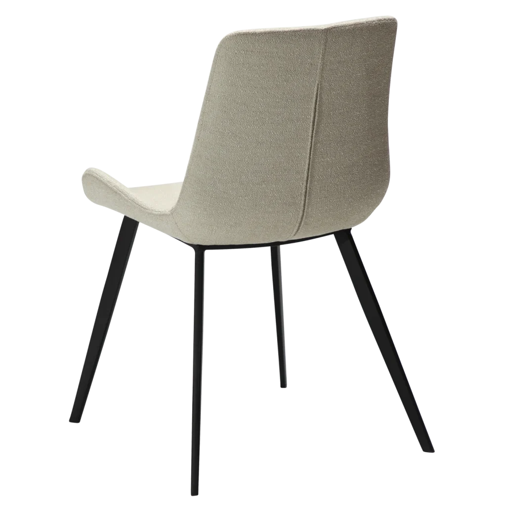 Hype Chair Simply Beige Boucle Fabric With Black Metal Legs 100690705 5 Back Angle