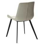 Hype Chair Simply Beige Boucle Fabric With Black Metal Legs 100690705 5 Back Angle