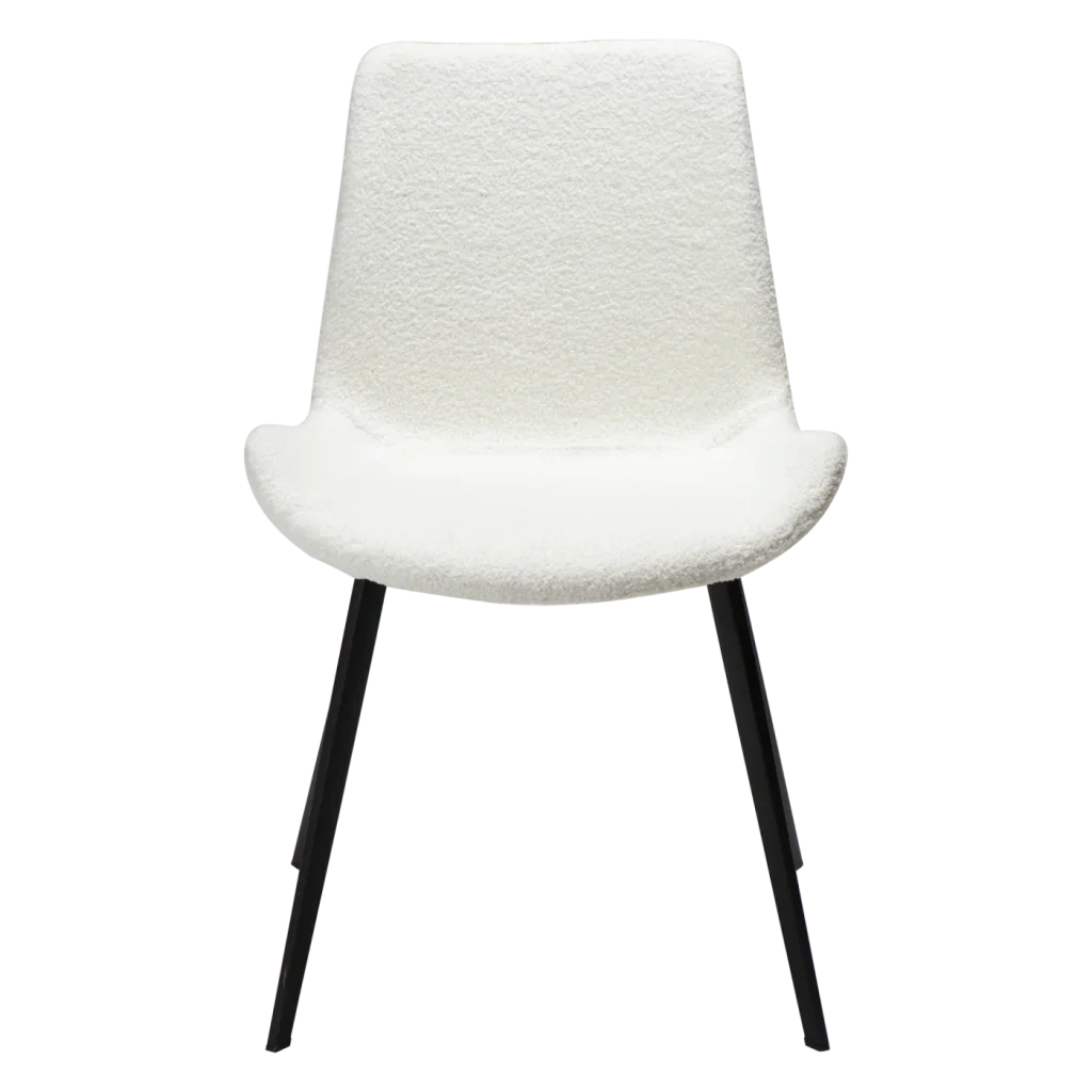 Hype Chair Snow Rpes Boucle Fabric With Black Metal Legs 100690627 02 Front