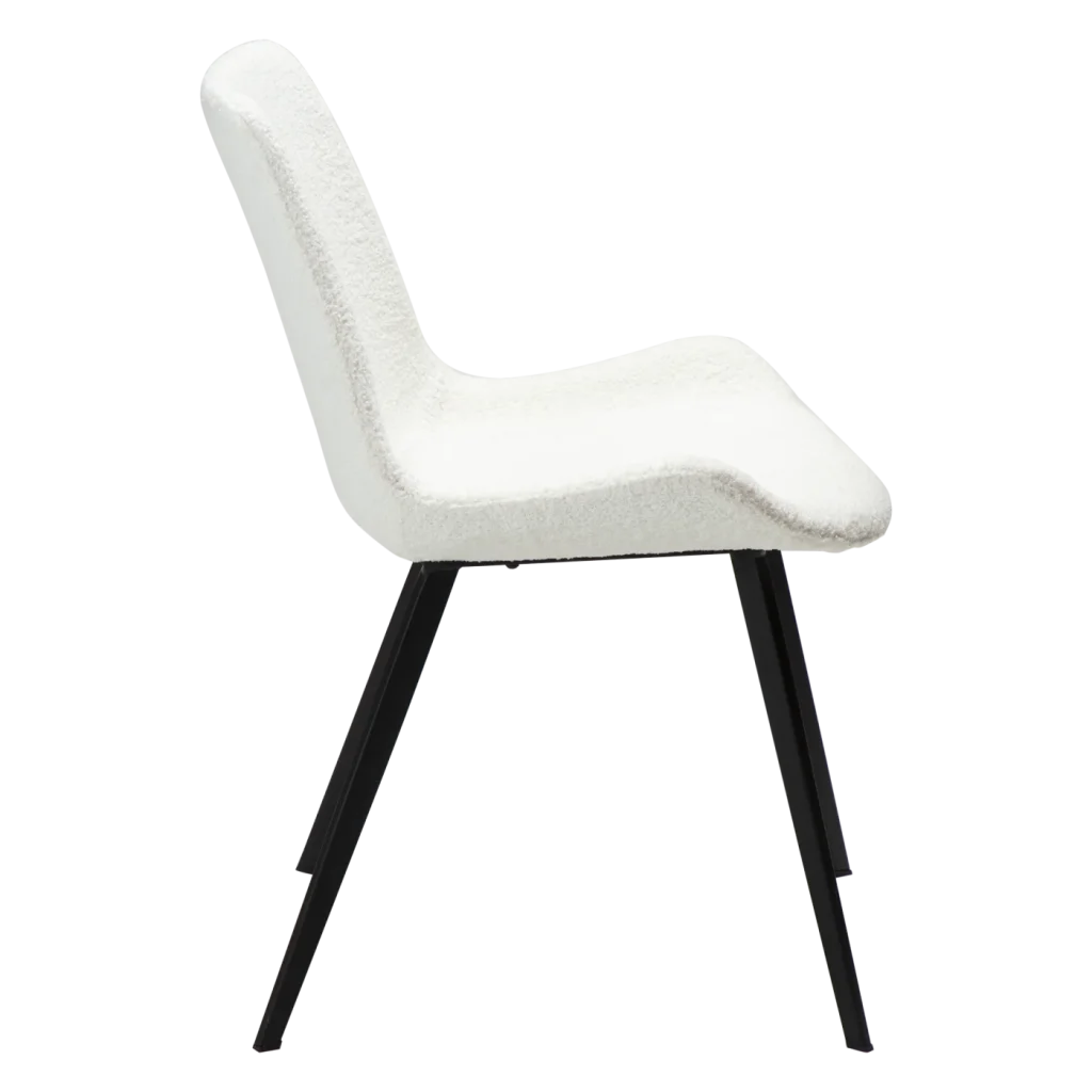 Hype Chair Snow Rpes Boucle Fabric With Black Metal Legs 100690627 03 Profile