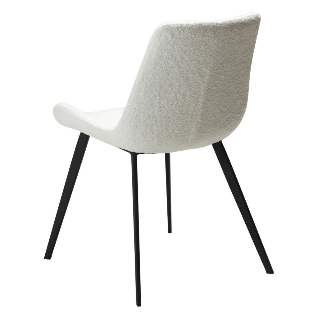 Hype Chair Snow Rpes Boucle Fabric With Black Metal Legs 100690627 05 Back Angle