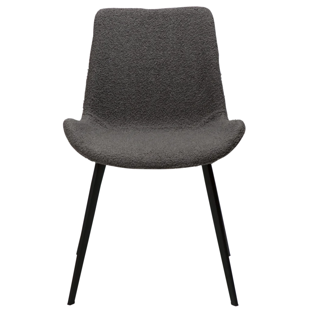 Hype Chair Stone Rpes Boucle Fabric With Black Metal Legs 100690629 02 Front