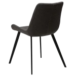 Hype Chair Stone Rpes Boucle Fabric With Black Metal Legs 100690629 05 Back Angle