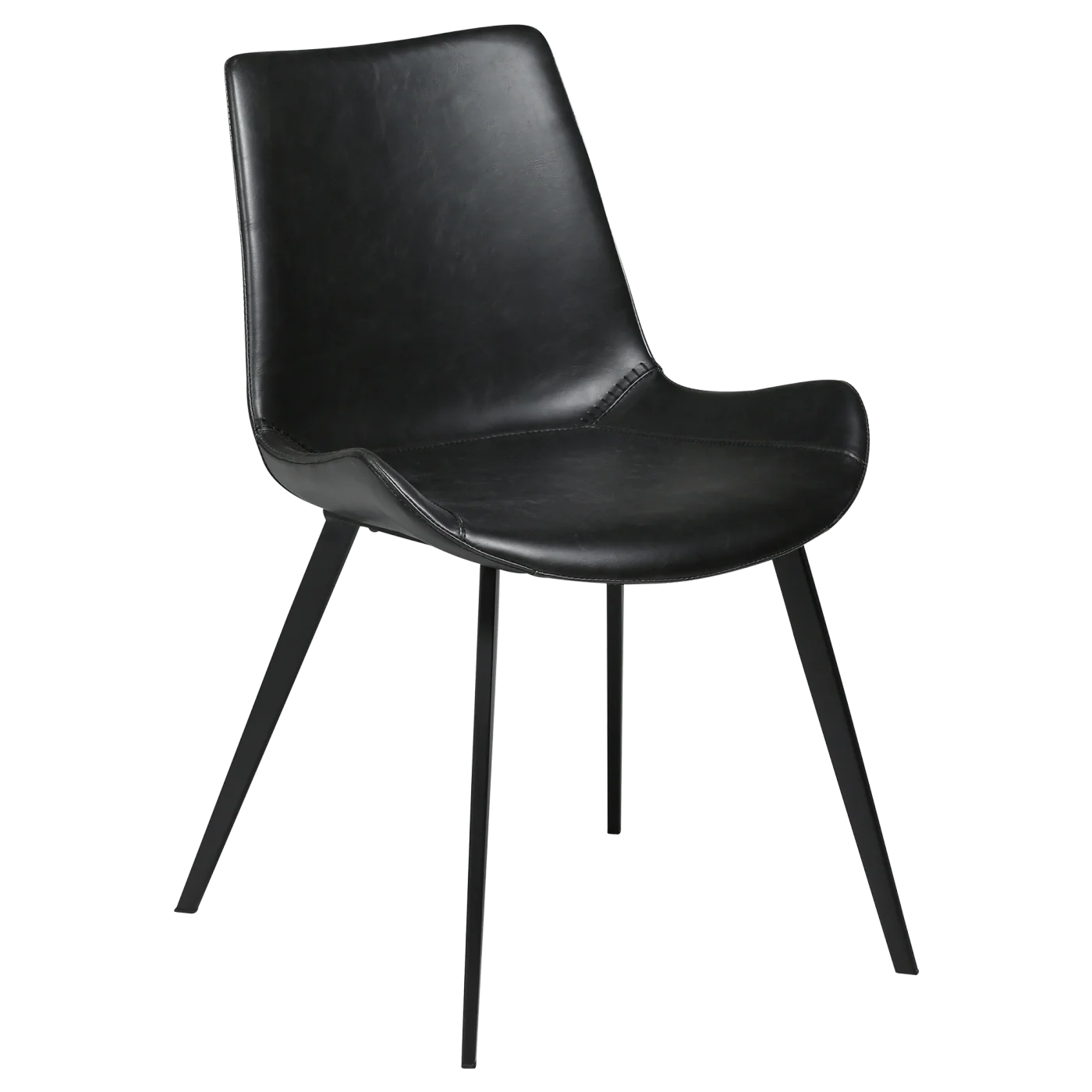 Hype Chair Vintage Black Art Leather With Black Metal Legs 100690611 01 Main