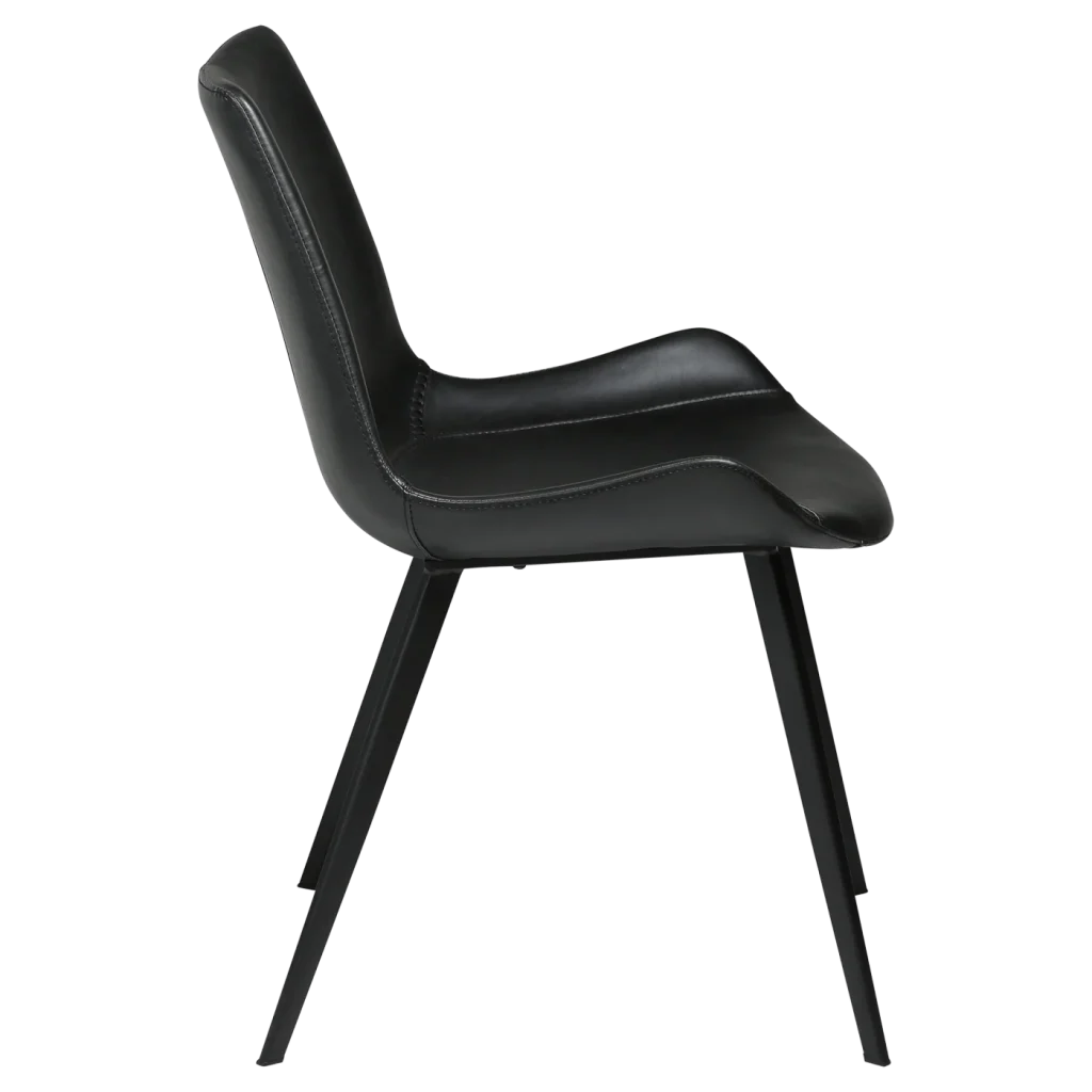 Hype Chair Vintage Black Art Leather With Black Metal Legs 100690611 02 Profile