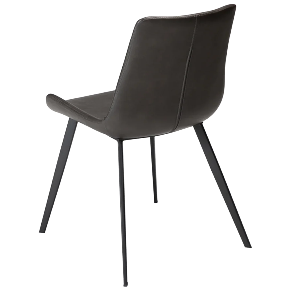 Hype Chair Vintage Grey Art Leather With Black Metal Legs 100690652 05 Back Angle