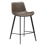 HYPE COUNTER STOOL Major Brown Faux Leather W. Black Metal Legs 300690635 01 Main