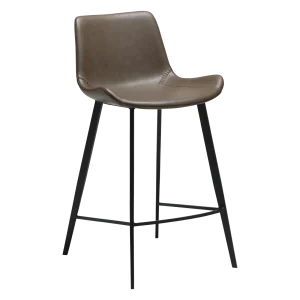 HYPE COUNTER STOOL Major Brown Faux Leather W. Black Metal Legs 300690635 01 Main
