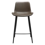 HYPE COUNTER STOOL Major Brown Faux Leather W. Black Metal Legs 300690635 02 Front