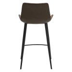 HYPE COUNTER STOOL Major Brown Faux Leather W. Black Metal Legs 300690635 04 Back