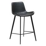 HYPE COUNTER STOOL Raven Black Faux Leather W. Black Metal Legs 300690633 01 Main