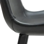 HYPE COUNTER STOOL Raven Black Faux Leather W. Black Metal Legs 300690633 09 Detail4