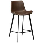 Hype Counter Stool Vintage Cocoa Art Leather With Black Metal Legs 200490820 01 Main
