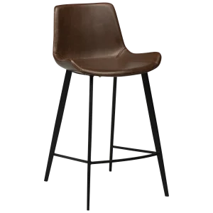 Hype Counter Stool Vintage Cocoa Art Leather With Black Metal Legs 200490820 01 Main