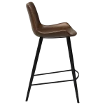 Hype Counter Stool Vintage Cocoa Art Leather With Black Metal Legs 200490820 03 Profile