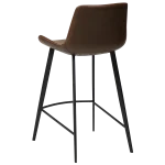 Hype Counter Stool Vintage Cocoa Art Leather With Black Metal Legs 200490820 05 Back Angle