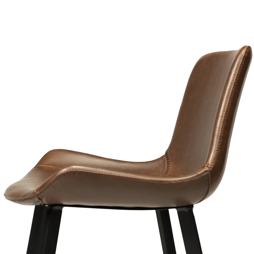 Hype Counter Stool Vintage Cocoa Art Leather With Black Metal Legs 200490820 06 Detail1