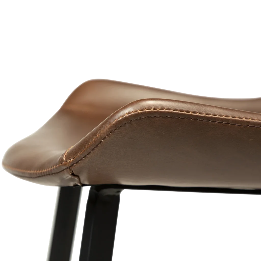 Hype Counter Stool Vintage Cocoa Art Leather With Black Metal Legs 200490820 07 Detail2