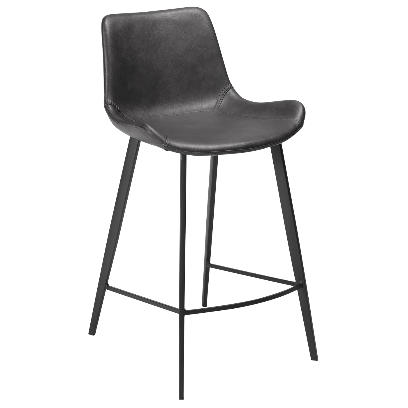Hype Counter Stool Vintage Grey Art Leather With Black Metal Legs 200490705 01 Main