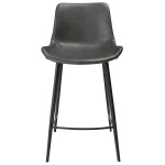 Hype Counter Stool Vintage Grey Art Leather With Black Metal Legs 200490705 02 Front