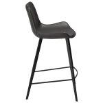Hype Counter Stool Vintage Grey Art Leather With Black Metal Legs 200490705 03 Profile