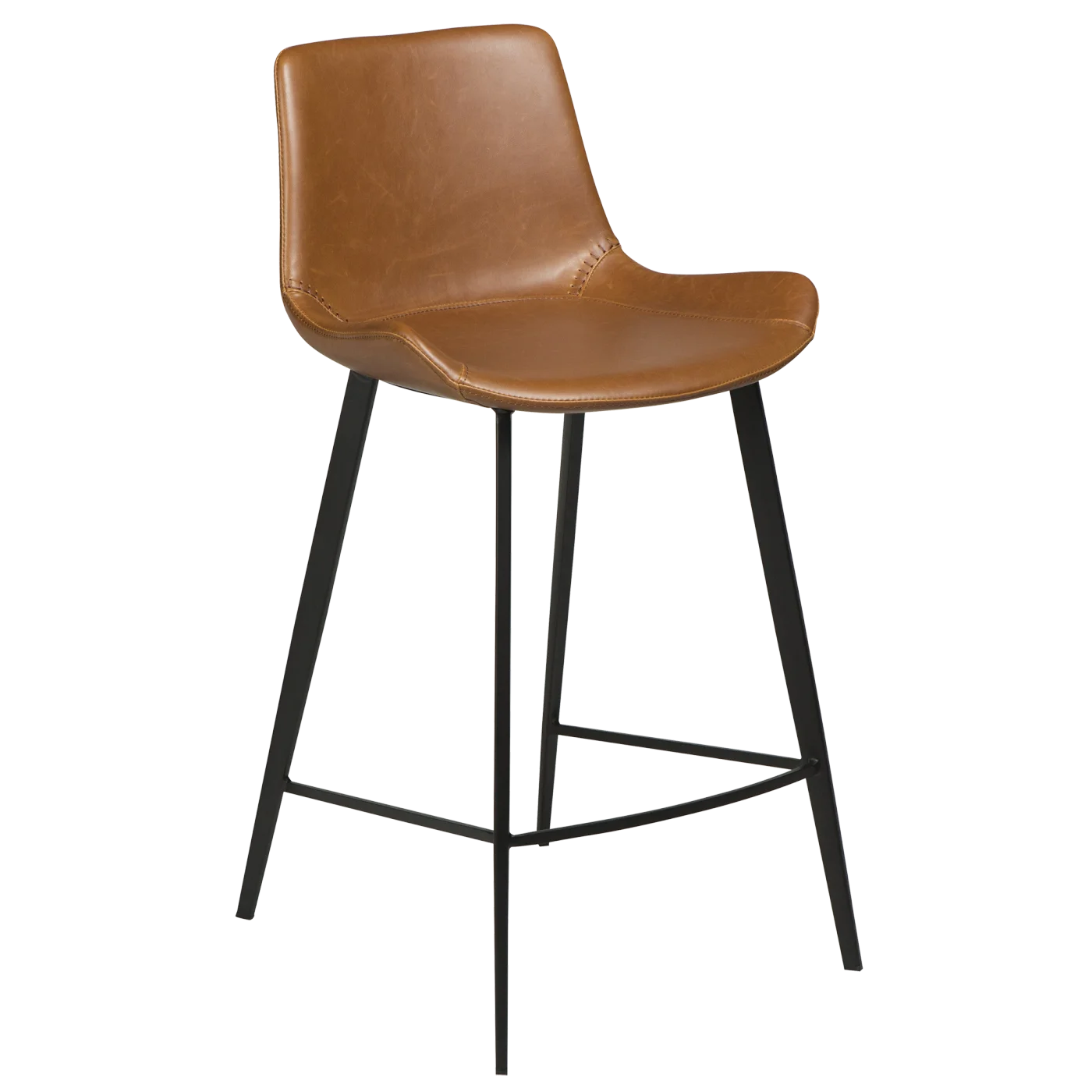 Hype Counter Stool Vintage Light Brown Art Leather With Black Metal Legs 200490706 01 Main