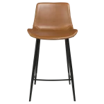 Hype Counter Stool Vintage Light Brown Art Leather With Black Metal Legs 200490706 02 Front