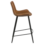 Hype Counter Stool Vintage Light Brown Art Leather With Black Metal Legs 200490706 03 Profile