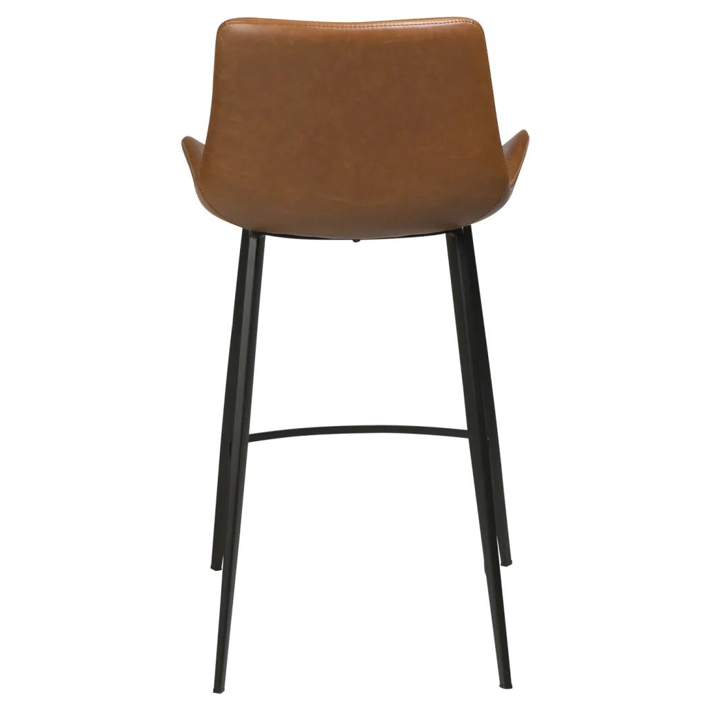 Hype Counter Stool Vintage Light Brown Art Leather With Black Metal Legs 200490706 04 Back