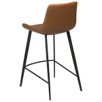Hype Counter Stool Vintage Light Brown Art Leather With Black Metal Legs 200490706 05 Back Angle