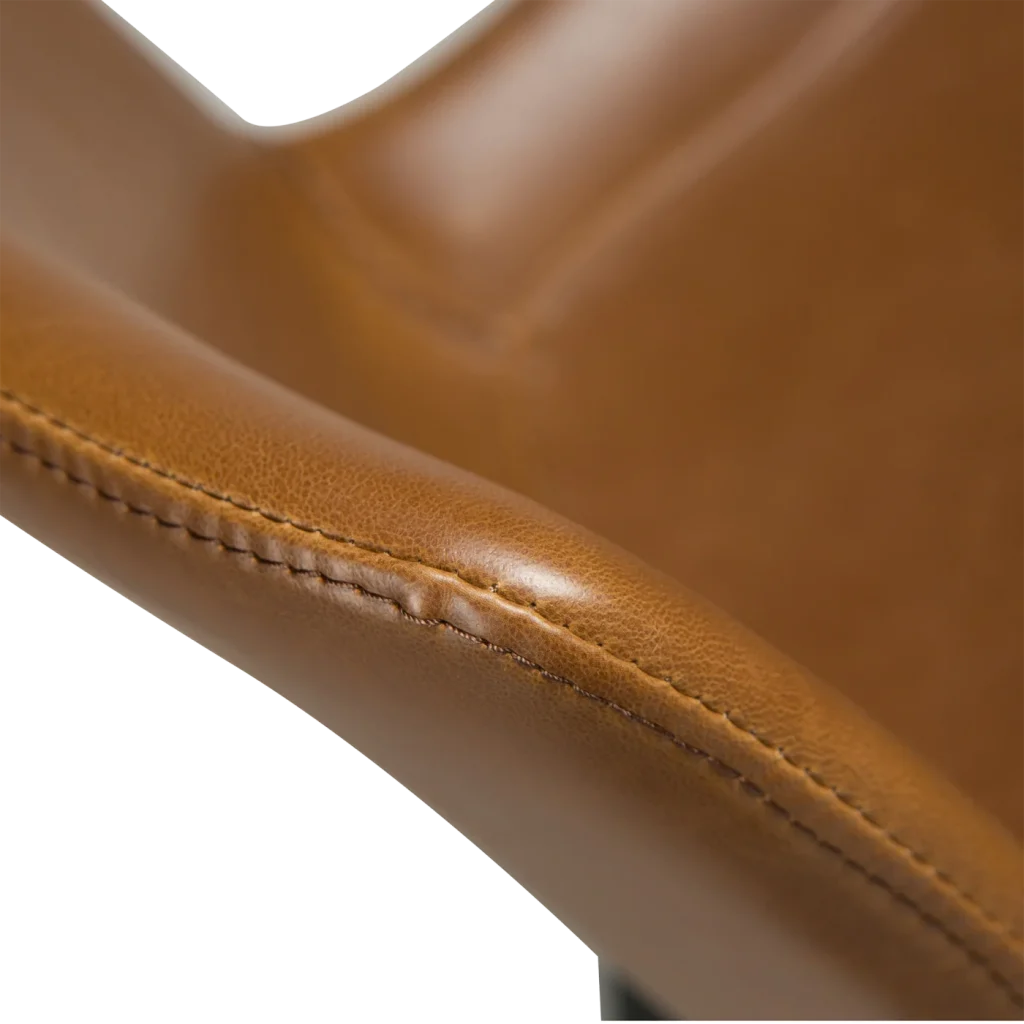 Hype Counter Stool Vintage Light Brown Art Leather With Black Metal Legs 200490706 06 Detail1