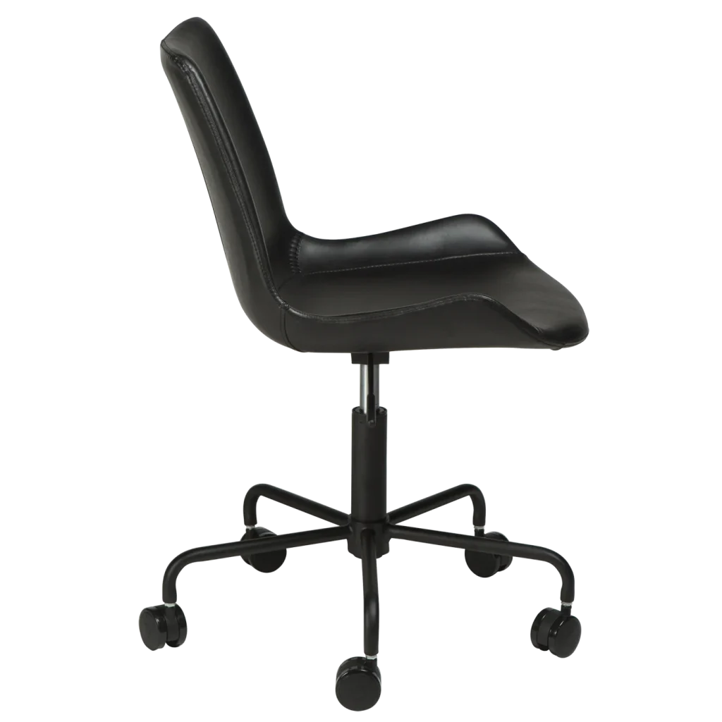 Hype Office Chair Vintage Black Art Leather With Black Base With Wheels 700770555 03 Profile