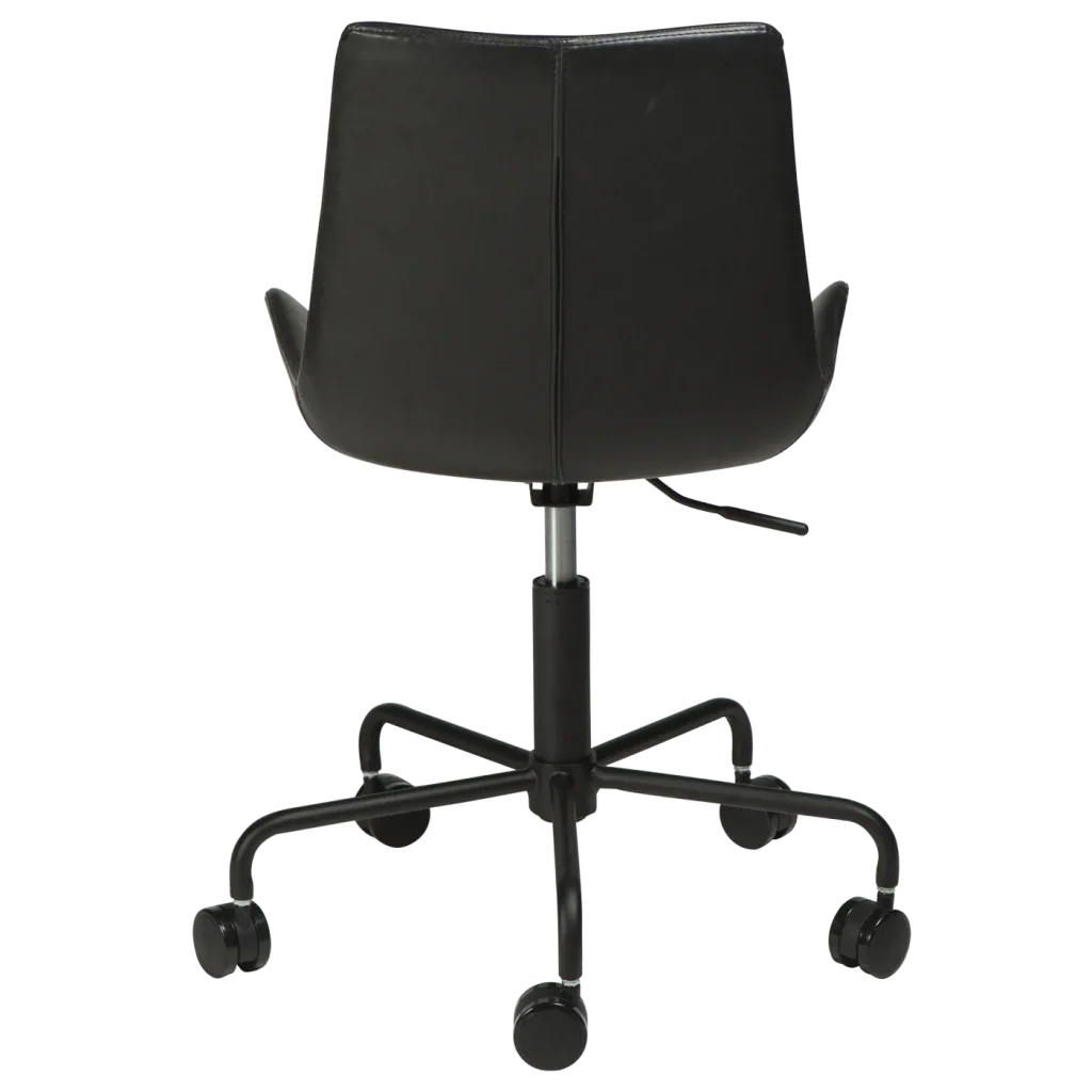 Hype Office Chair Vintage Black Art Leather With Black Base With Wheels 700770555 04 Back
